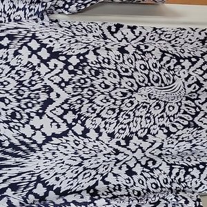 Lilly Pulitzer Dress Sz Small EUC, navy and white, green and blue border